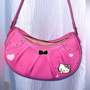 Hello kitty pink baguette shoulder bag